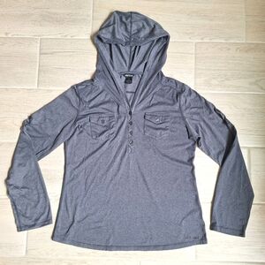 Marmot Laura Women's Lightweight  Gray Long Sleeved Hooded Shirt - Size Large